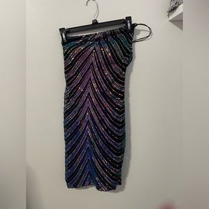 one strap holo tight dress